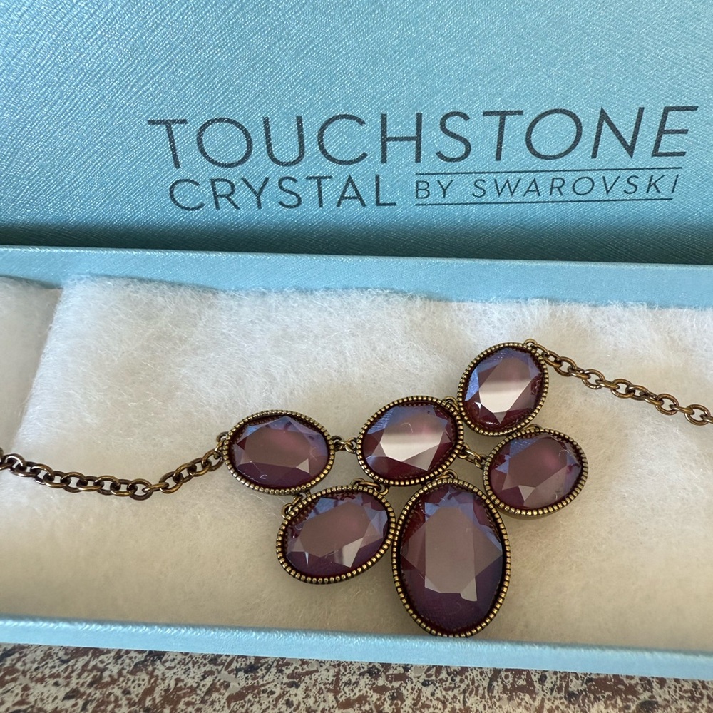 Touchstone Crystal Amethyst Like  Necklace